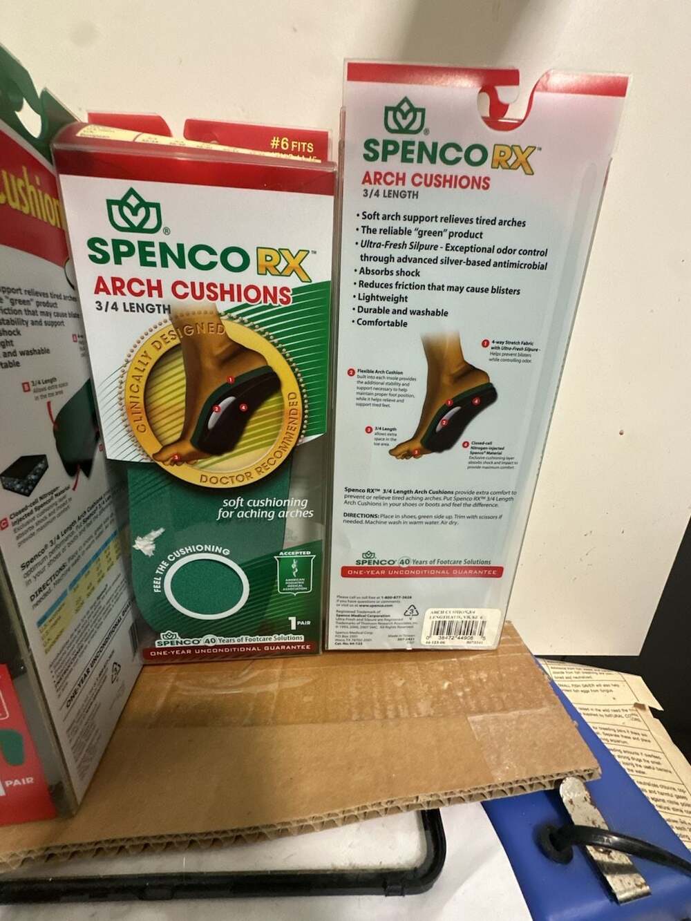 Spenco RX 3/4 Length Arch Cushions Shoe Insoles -#6 (Men's 14-15)